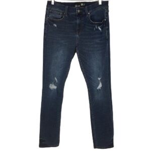 RSQ‎ Seattle Skinny Taper Jeans Distressed Ripped Blue Denim Men’s Size 32x32
